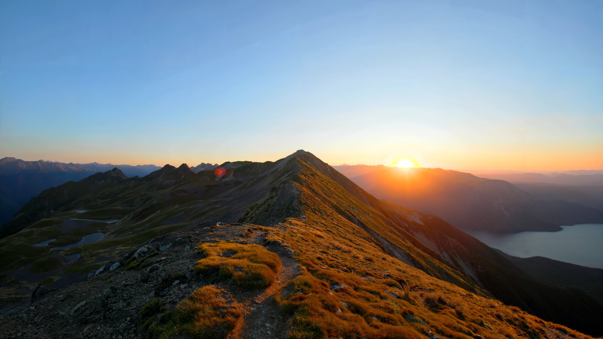 Mountain ridgeline landscape
